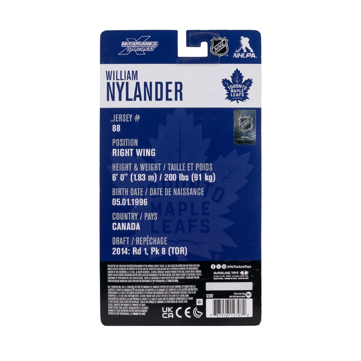 NHL - William Nylander (Toronto Maple Leafs) 6" Articulated Figure