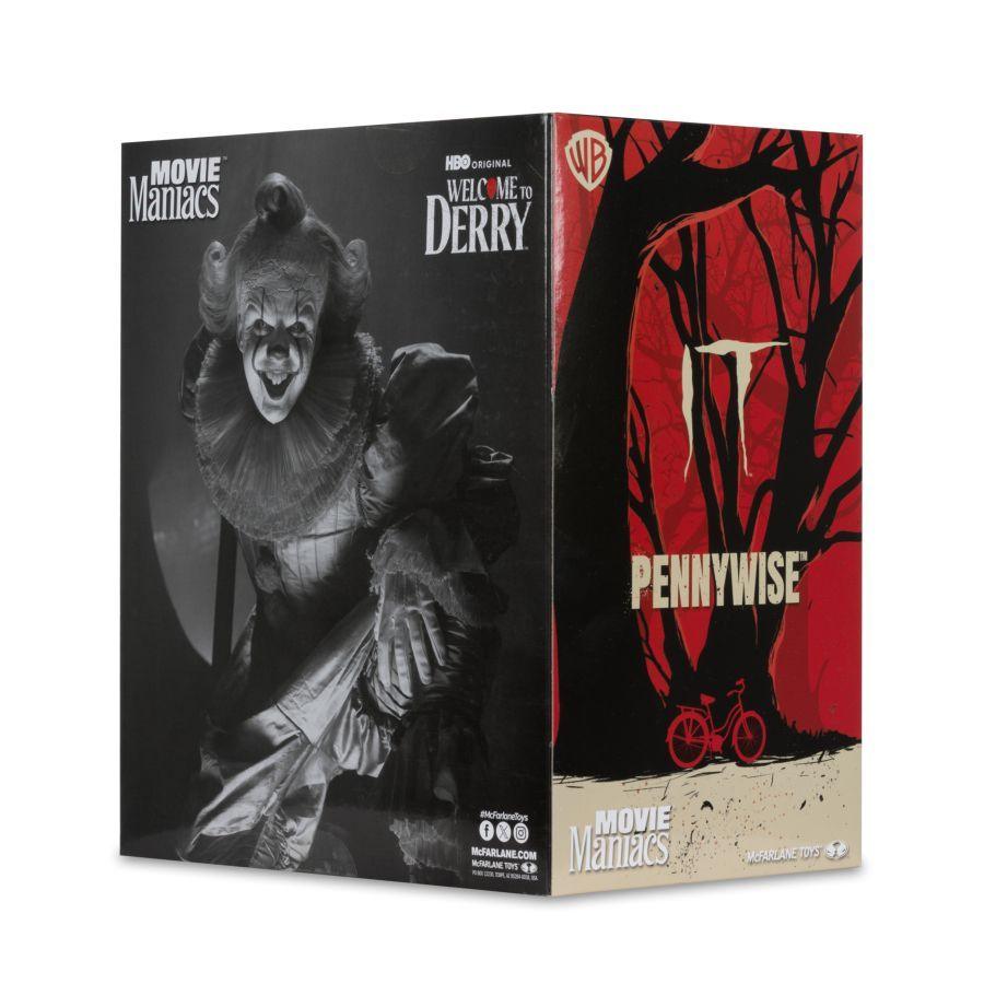 Welcome to Derry - Pennywise (Black & White) Movie Maniacs 6" Posed Figure