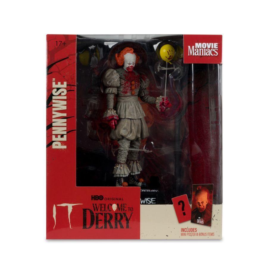 Welcome to Derry - Pennywise (Bloody) Movie Maniacs 6" Posed Figure
