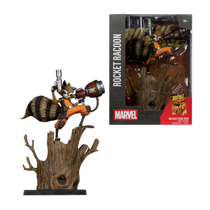 Marvel Comics - Rocket Raccoon with Comic (Chasing Tale #1) 1:6 Scale Figure