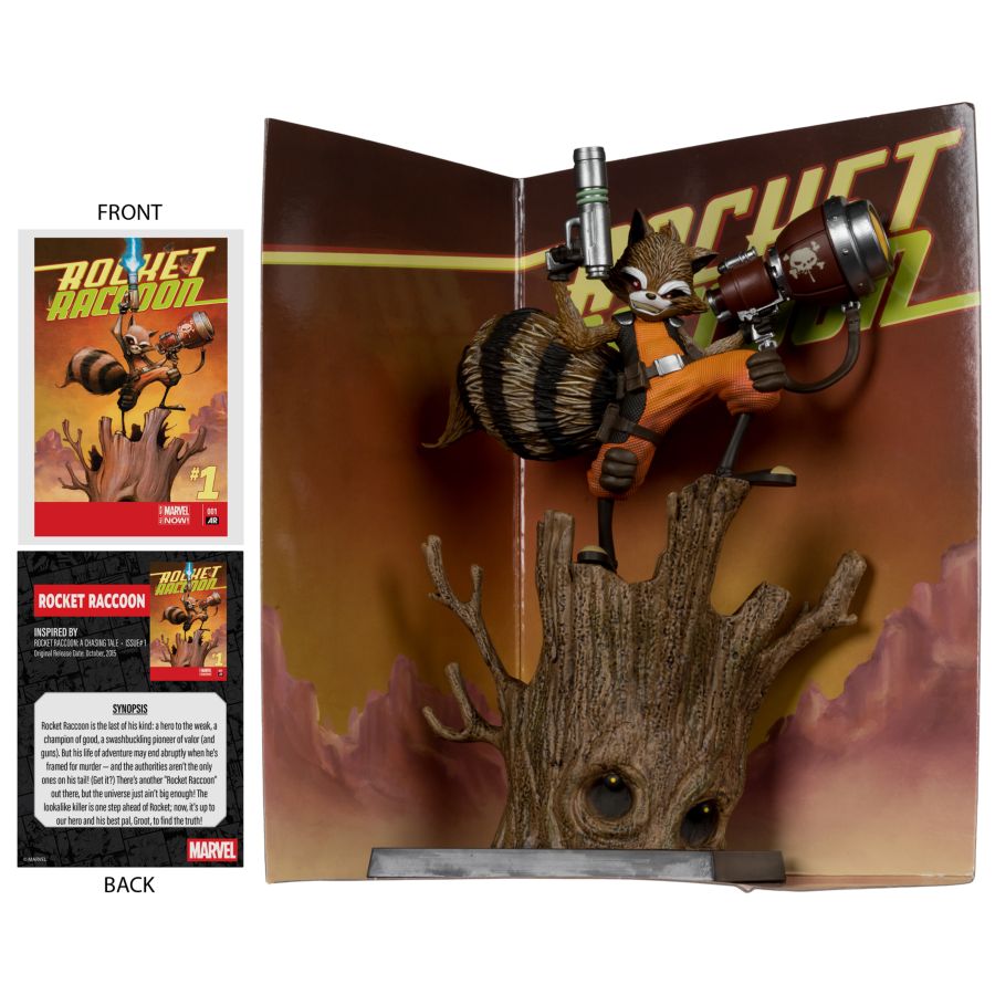 Marvel Comics - Rocket Raccoon with Comic (Chasing Tale #1) 1:6 Scale Figure