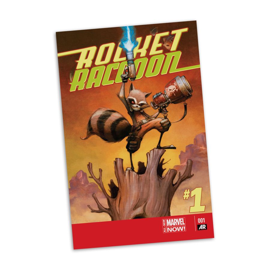 Marvel Comics - Rocket Raccoon with Comic (Chasing Tale #1) 1:6 Scale Figure