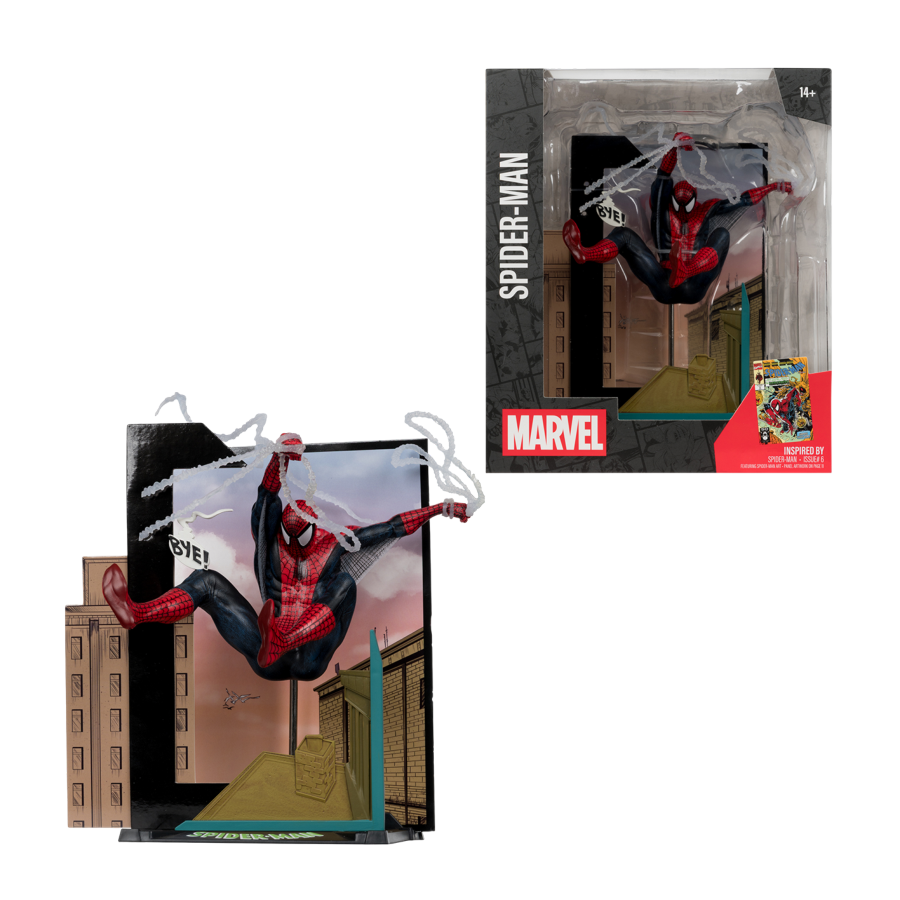 Marvel Comics - Spiderman (Spider-Man 6) 1:10 Scale Collectible Figure with Scene