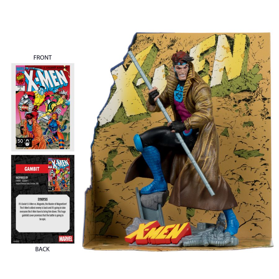 Marvel Comics - Gambit (X-Men 1) 1:10 Scale Collectible Figure with Scene