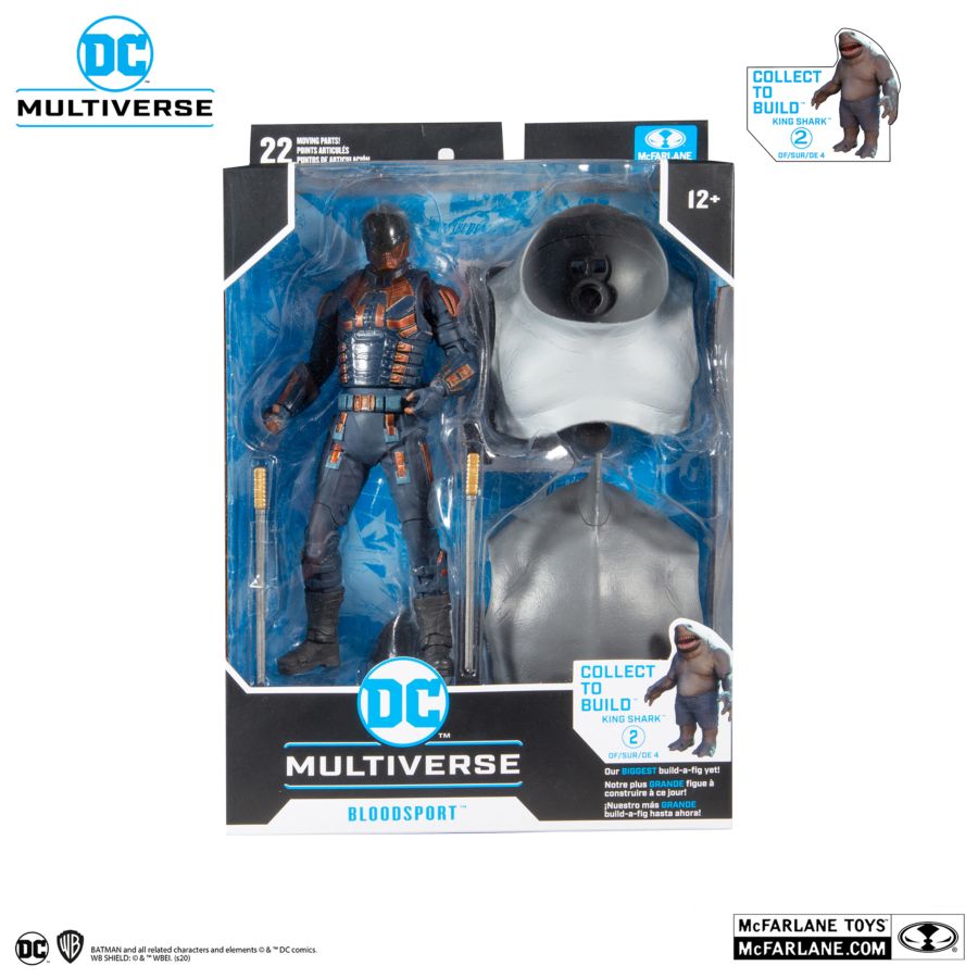 The Suicide Squad (2021) - Bloodsport (Build-A-King-Shark) DC Multiverse 7" Scale Action Figure