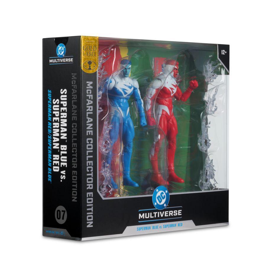 DC Multiverse - Superman Red Vs Superman Blue (Gold Label) Collector Edition 2-Pack