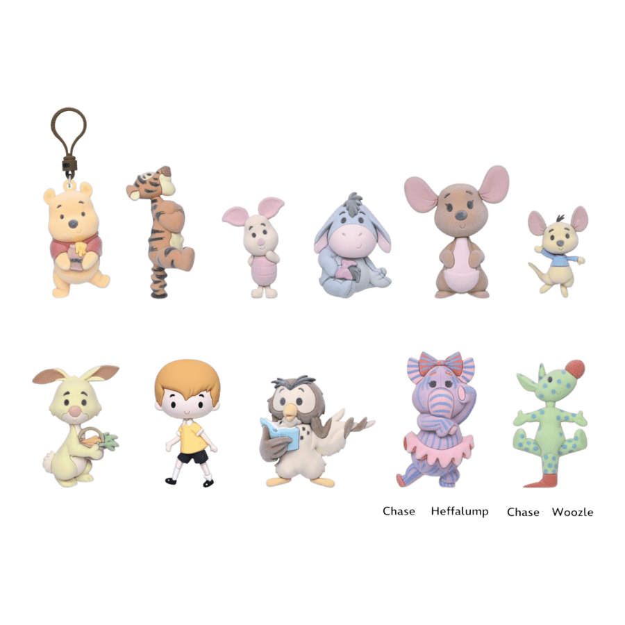 Winnie the Pooh - Pooh 100th Ann 3D Flocked PVC Bag Clips Blind Bag Series 78 (Display of 24)