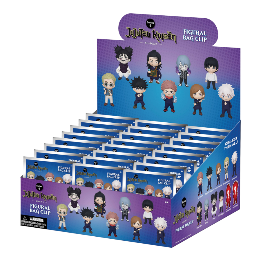 Jujutsu Kaisen - 3D PVC Bag Clips Series 6 Blind Bag (Display of 24)