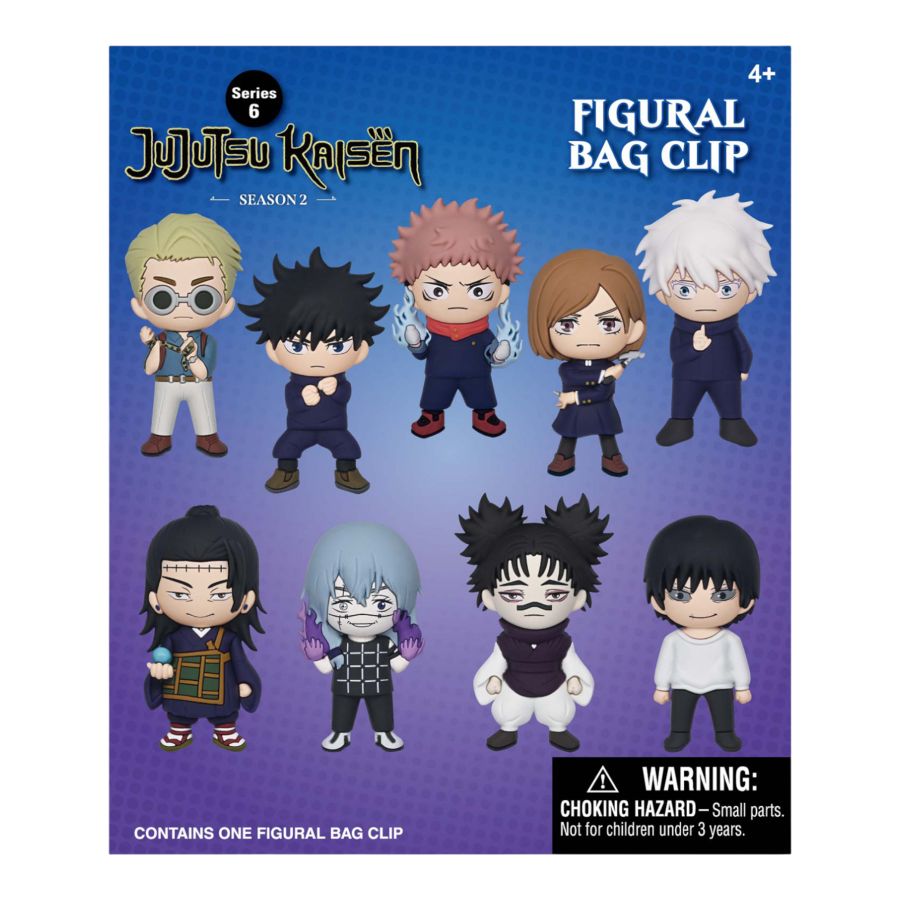 Jujutsu Kaisen - 3D PVC Bag Clips Series 6 Blind Bag (Display of 24)