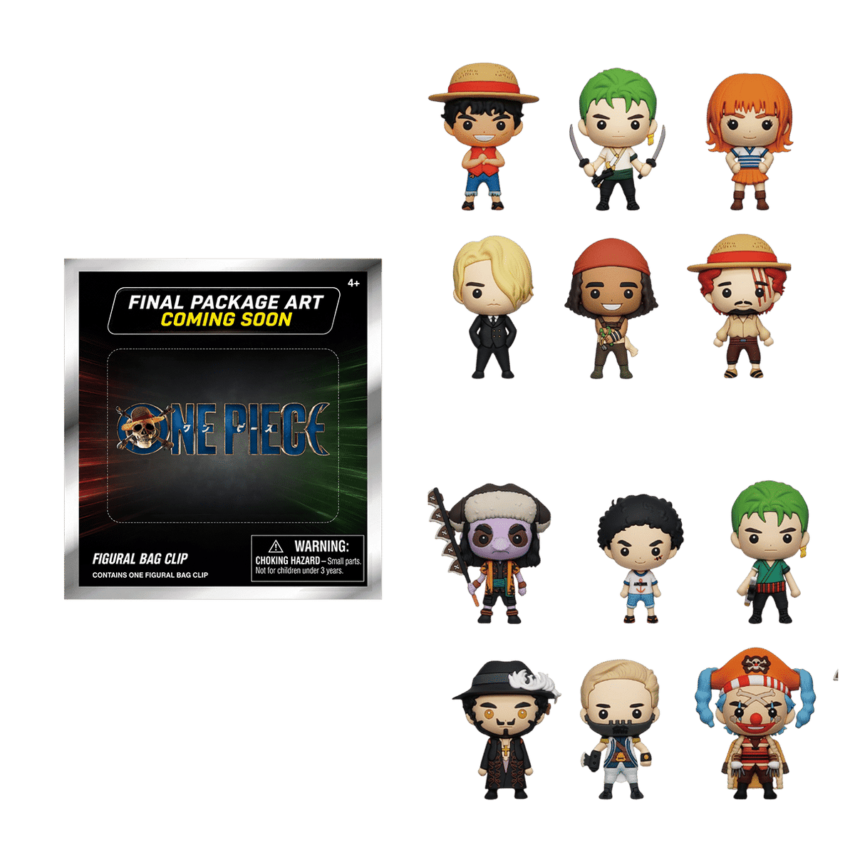 One Piece (Netflix) - Pirates 3D Bag Clips Series 1 (Display of 24)