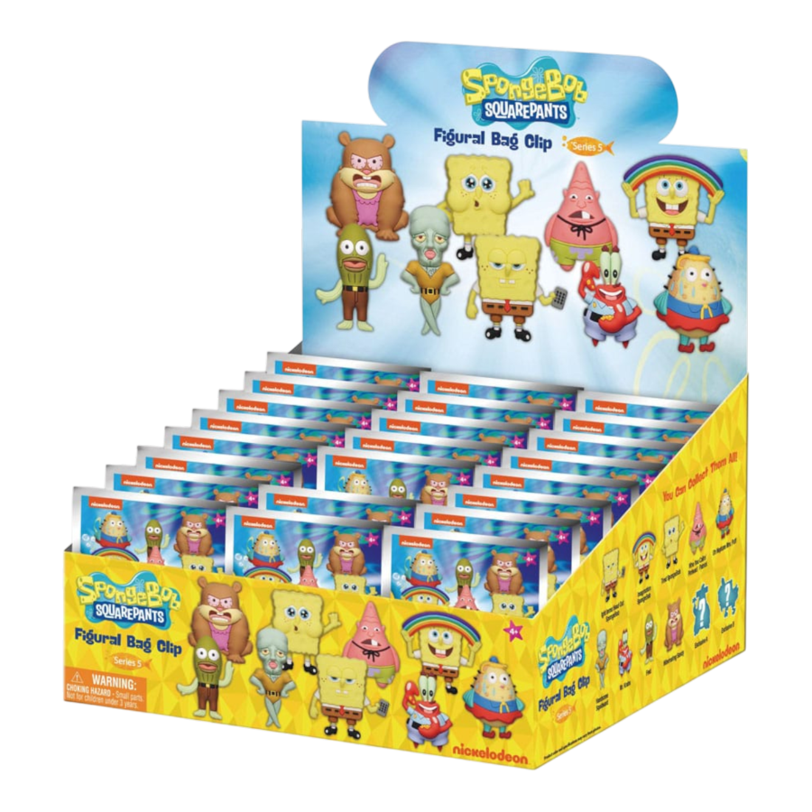 Spongebob - 3D Foam Keychains Blind Bag Series 5 (Display of 24)