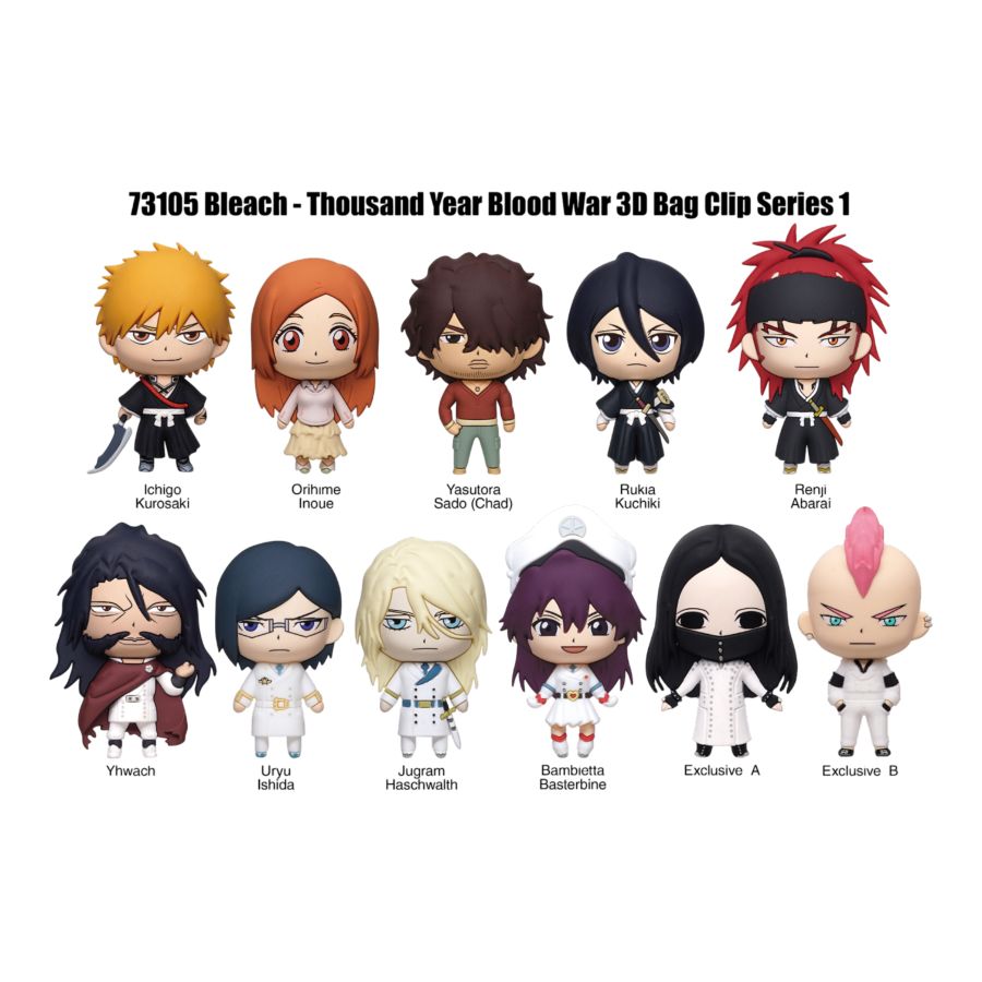 Bleach - 1000 Year Blood War 3D Foam Bag Clip Series 1 (Display of 24)