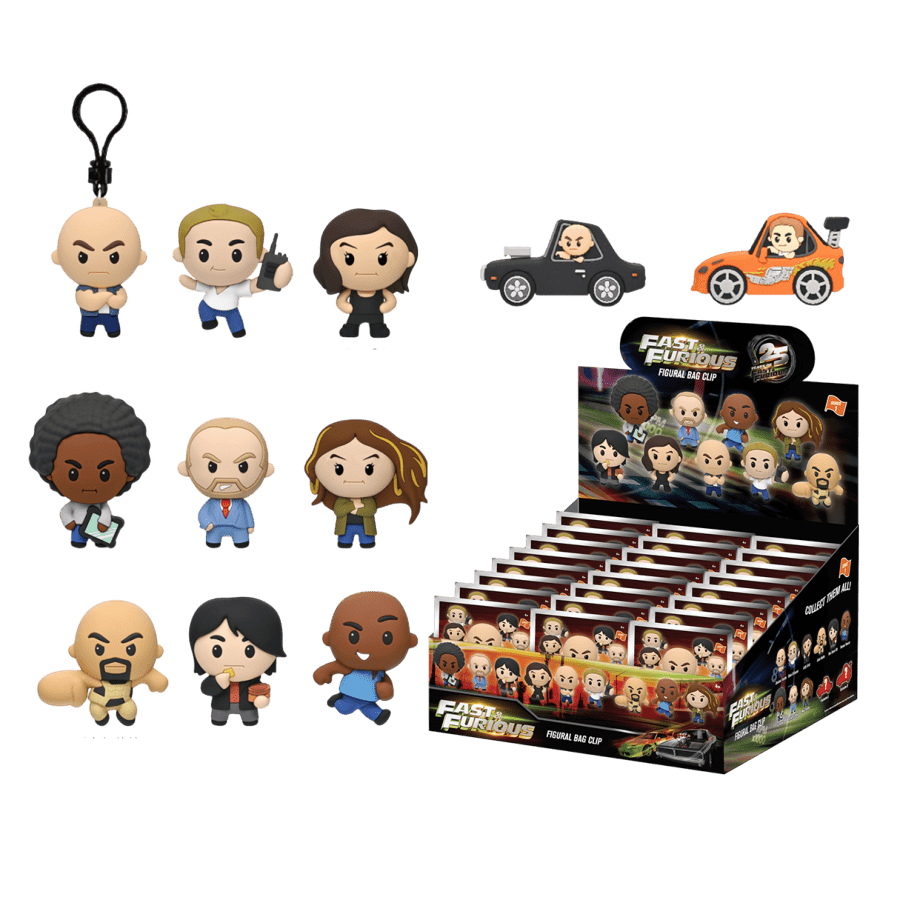 Fast & Furious - 3D PVC Bag Clips Blind Bag (Display of 24) Series 1