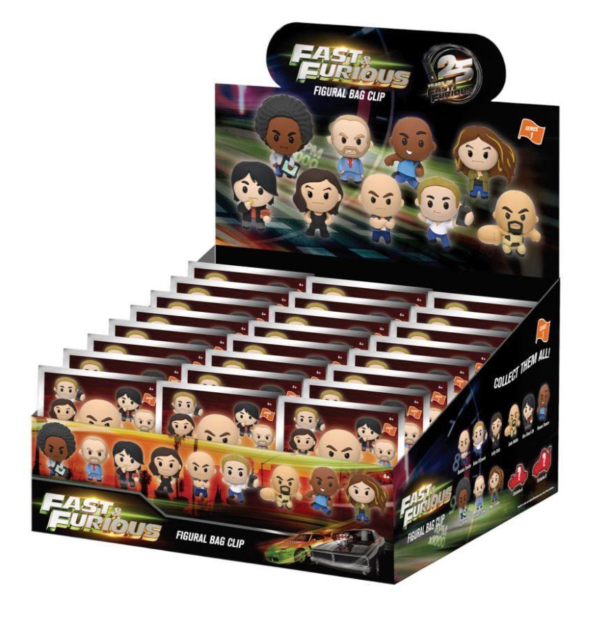 Fast & Furious - 3D PVC Bag Clips Blind Bag (Display of 24) Series 1