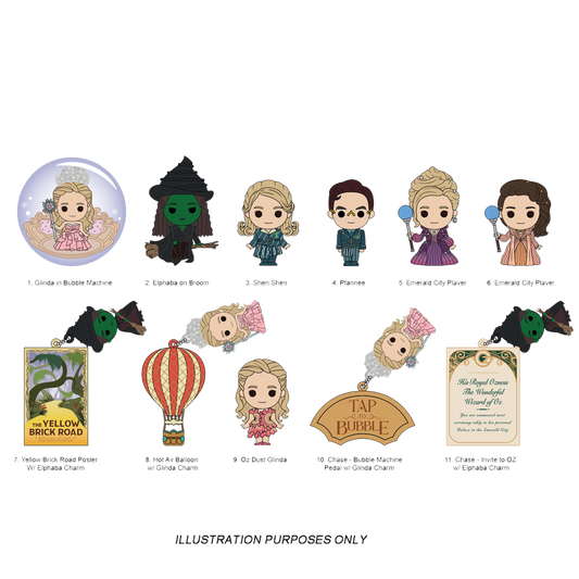 Wicked (2024) - 3D Foam Bag Clip Series 3 (Display of 24)