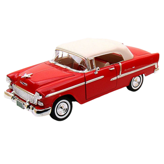 Timeless Legends - 1:18 Scale 1955 Chevy Bel Air (Convertible W/Soft Top) [Red]