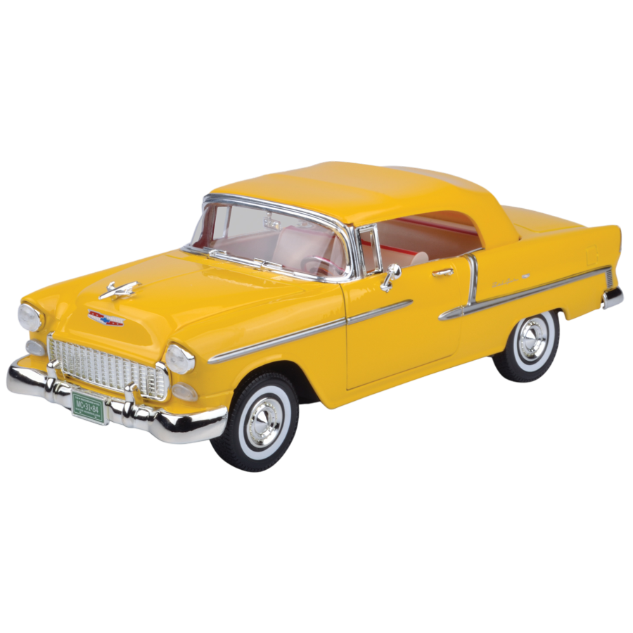 Timeless Legends - 1:18 Scale 1955 Chevy Bel Air (Convertible W/Soft Top) [Yellow]