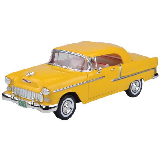 Timeless Legends - 1:18 Scale 1955 Chevy Bel Air (Convertible W/Soft Top) [Yellow]