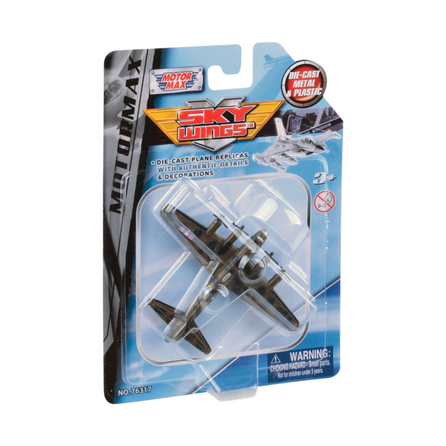 Sky Wings - 3.5" Aircraft Die-Cast Plane Replica Assortment (24 Count)