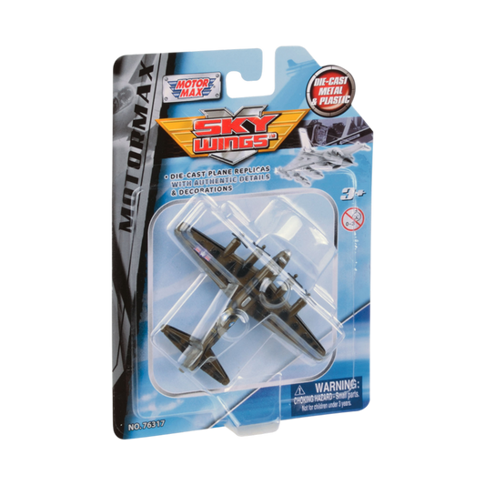 Sky Wings - 3.5" Aircraft Die-Cast Plane Replica Assortment (24 Count)