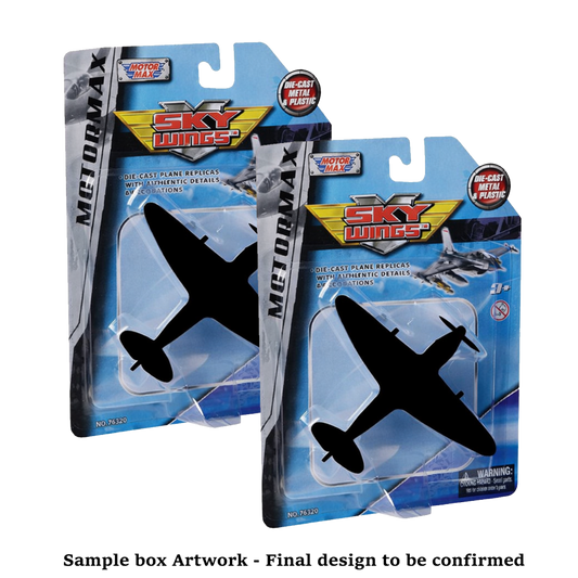 Sky Wings - 3.5" Spitfire Die-Cast Plane Replica Assortment (2 Count)