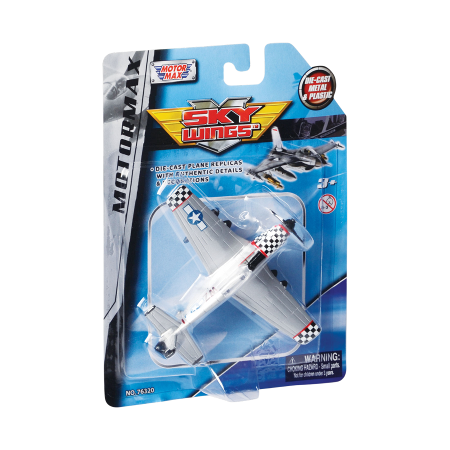 Sky Wings - 4.5" Aircraft Die-Cast Plane Replica Assortment (24 Count)