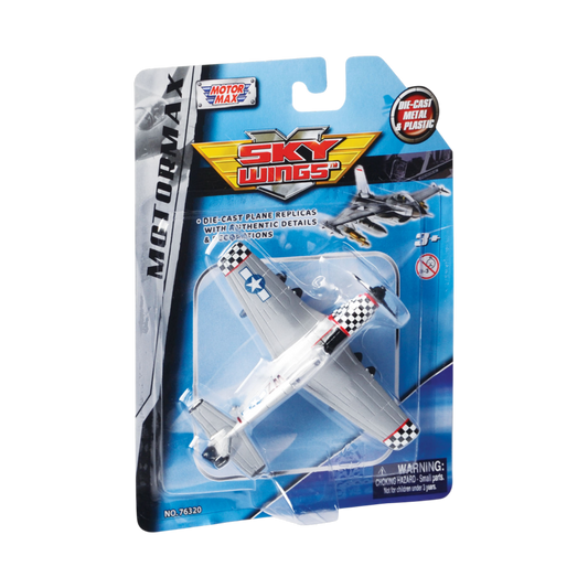 Sky Wings - 4.5" Aircraft Die-Cast Plane Replica Assortment (24 Count)