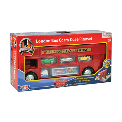 City Scenes - London City Sightseeing Bus Carry Case with Die-Cast Vehicles