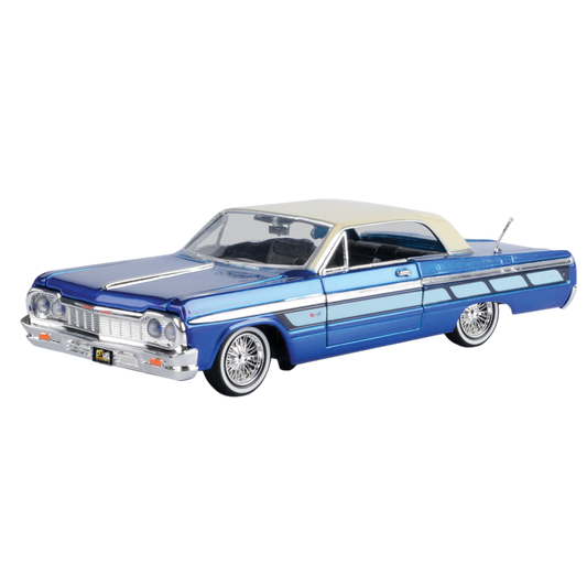 Get Low - 1:24 Scale 1964 Chevy Impala (Metallic Blue)