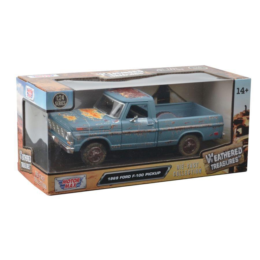 Weathered Treasures - 1:24 1969 Ford F-100 Pickup Diecast Vehicle