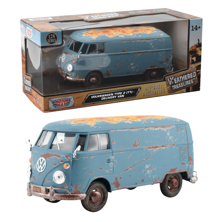 Weathered Treasures - 1:24 Volkswagen Type 2 (T1) Delivery Van Diecast Vehicle
