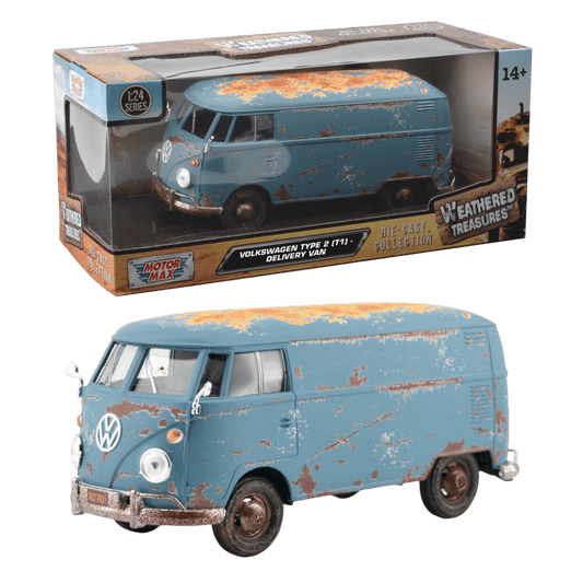 Weathered Treasures - 1:24 Volkswagen Type 2 (T1) Delivery Van Diecast Vehicle