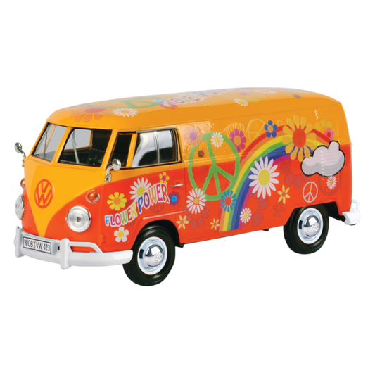 Volkswagen Collection - 1:24 Scale Volkswagen Type 2 (T1) Delivery Van With Flower Power