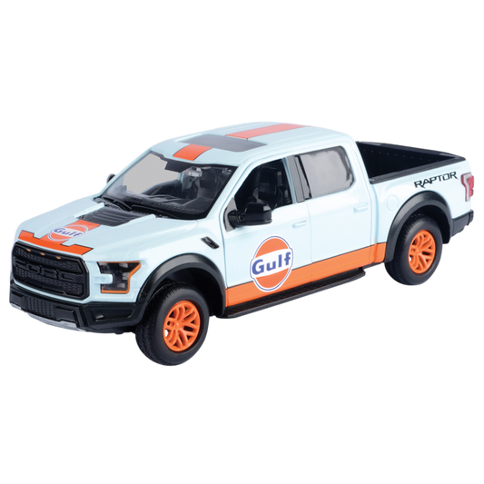 Gulf Collection - 1:27 Scale 2017 Ford F-150 Raptor With Gulf Livery