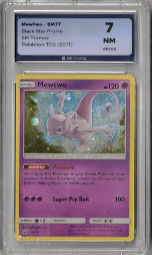 2017 Pokemon SM Black Star Promos 77 Mewtwo - EGC 7