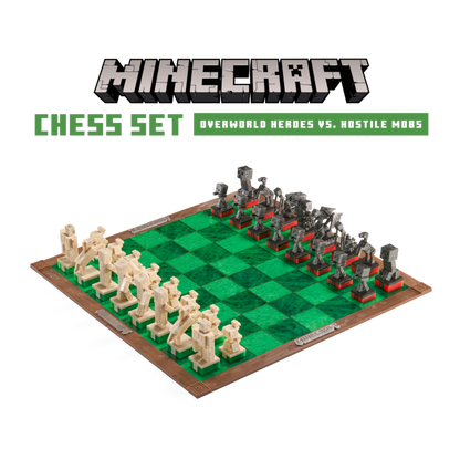 Minecraft - Overworld Heroes vs. Hostile Mobs Chess Set