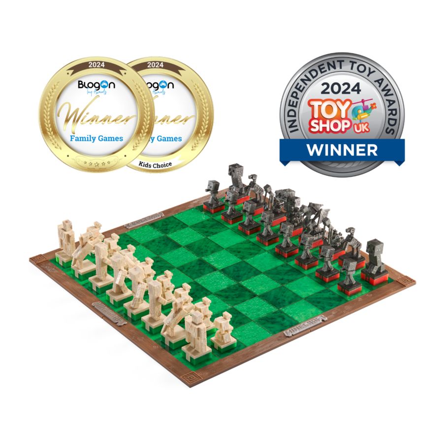 Minecraft - Overworld Heroes vs. Hostile Mobs Chess Set