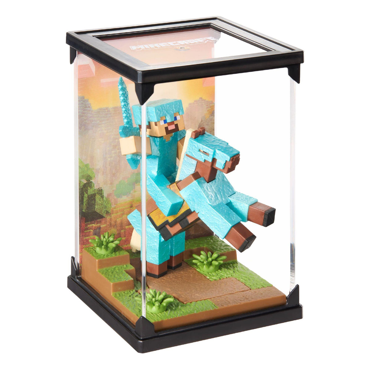 Minecraft - Diamond Armor Steve & Horse Diorama