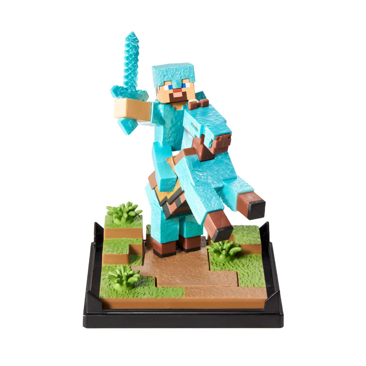 Minecraft - Diamond Armor Steve & Horse Diorama