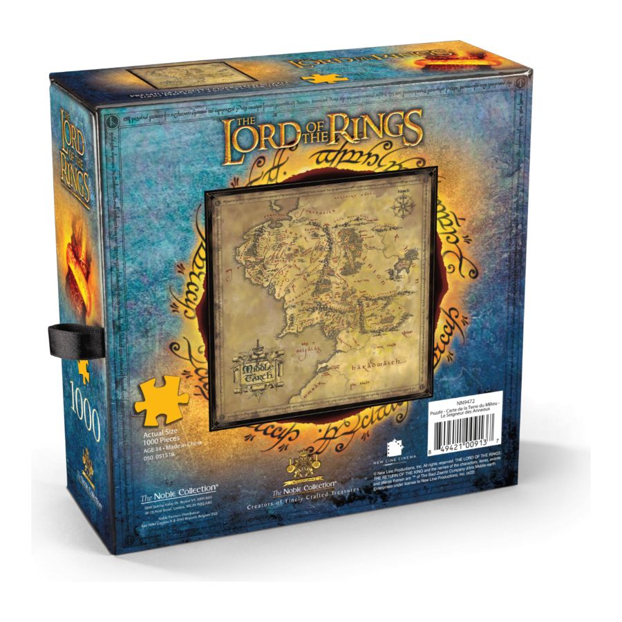 Lord of The Rings - Map of Middle Earth 1000pc Puzzle