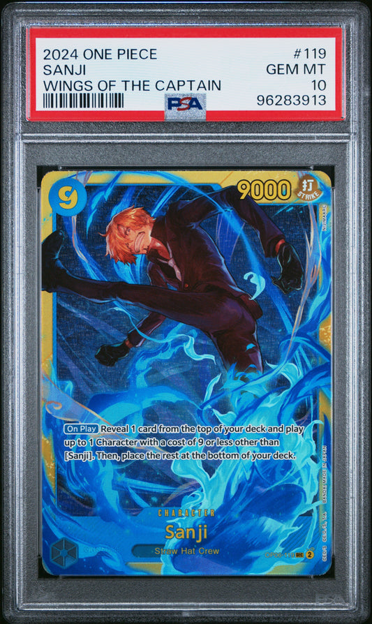 2024 One Piece Op06-119 Sanji  Wings Of The Captain - PSA 10