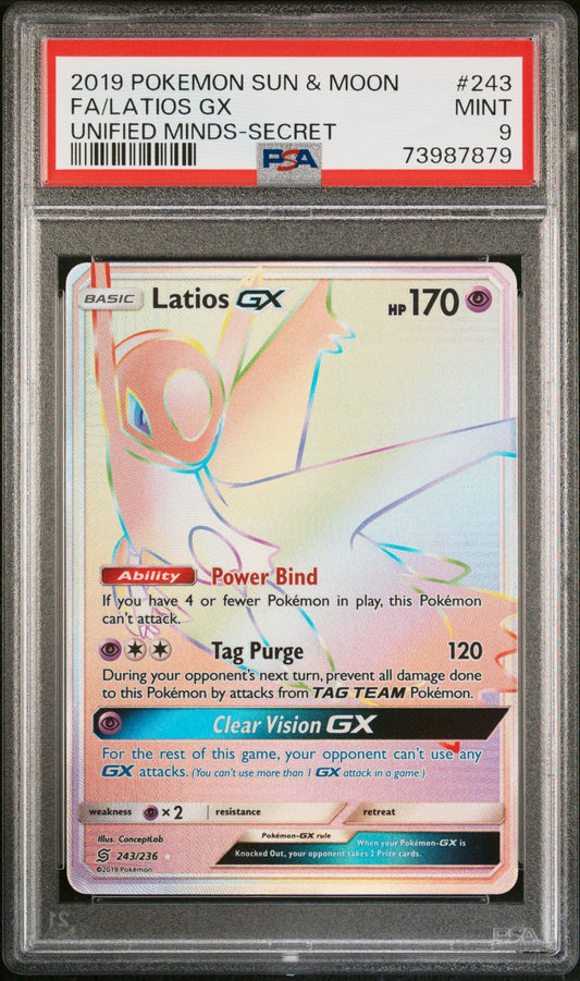 2019 Pokemon Sun & Moon Unified Minds 243 Fa/Latios Gx Unified Minds-Secret