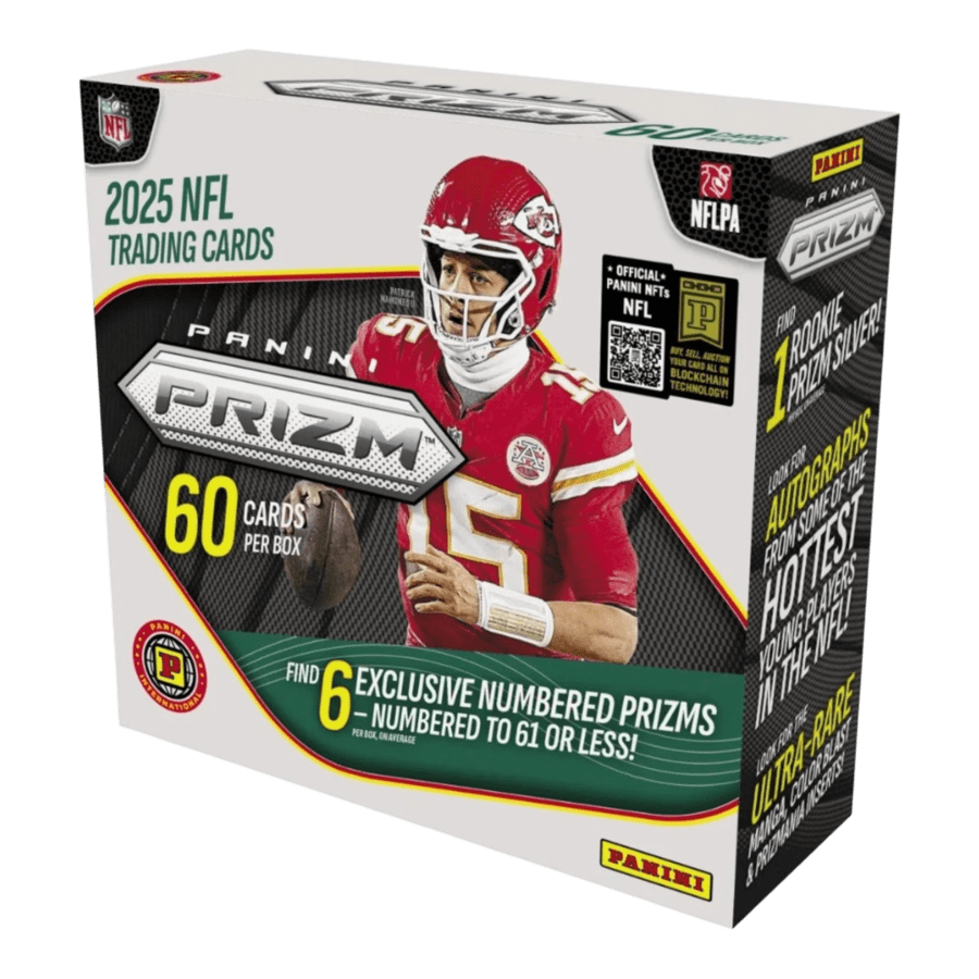 NFL - 2025 Prizm Football Hobby International Hobby Trading Cards (Display of 12)