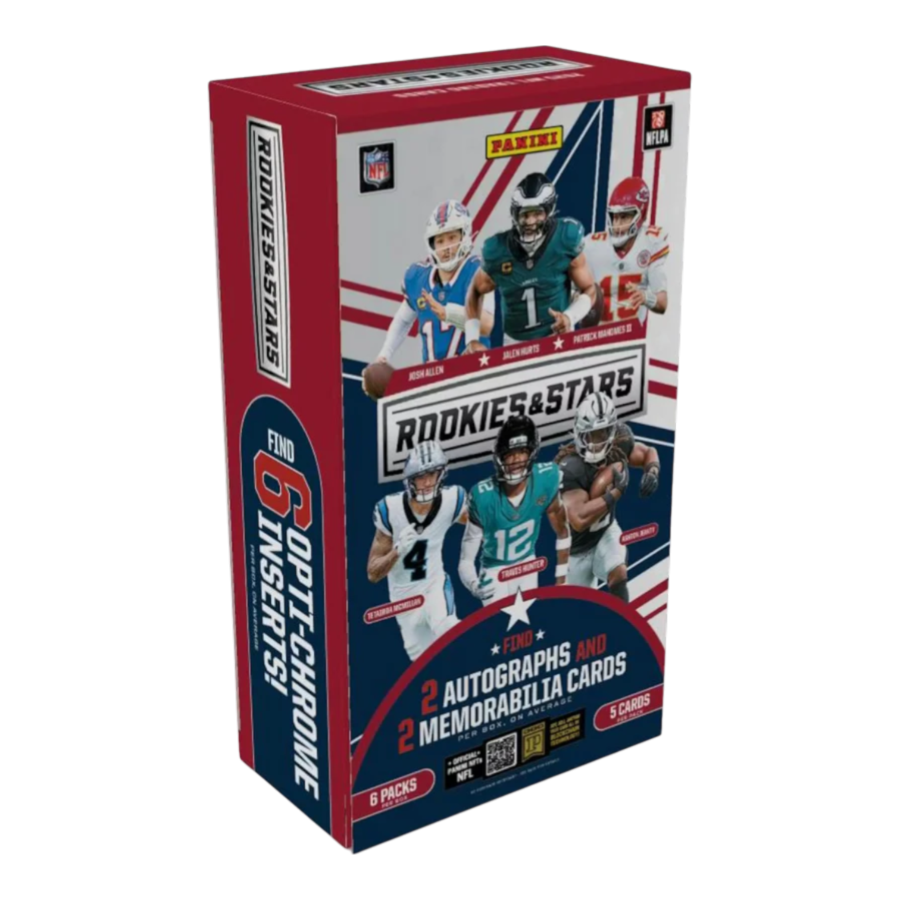 NFL - 2025 Rookies & Stars Football Hobby Trading Cards (Display of 6)