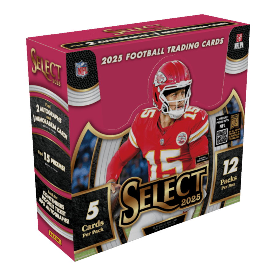 NFL - 2025 Select Football Hobby Trading Cards (Display of 12)