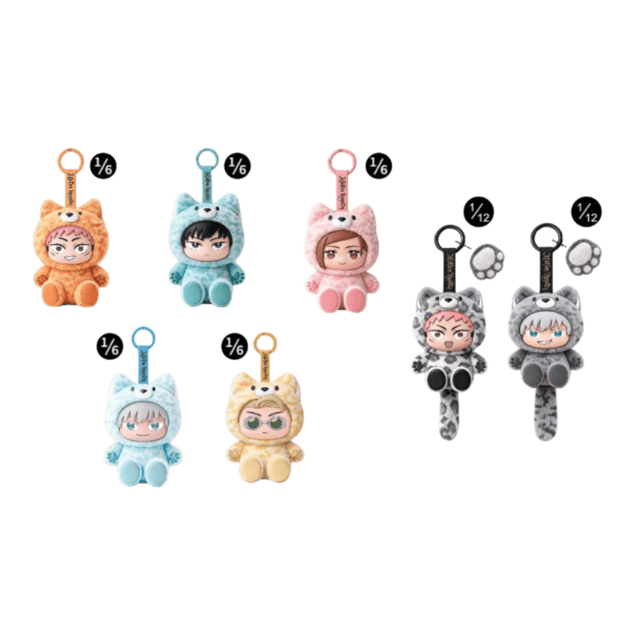 Jujutsu Kaisen - Chibi Beast Plush Keychain Assortment (Display of 6)