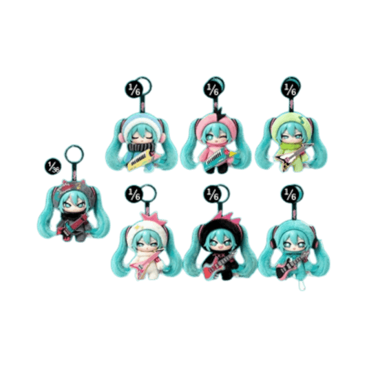 Hatsune Miku - Punk Rock Plush Blind Box Keychain Assortment (Display of 6)