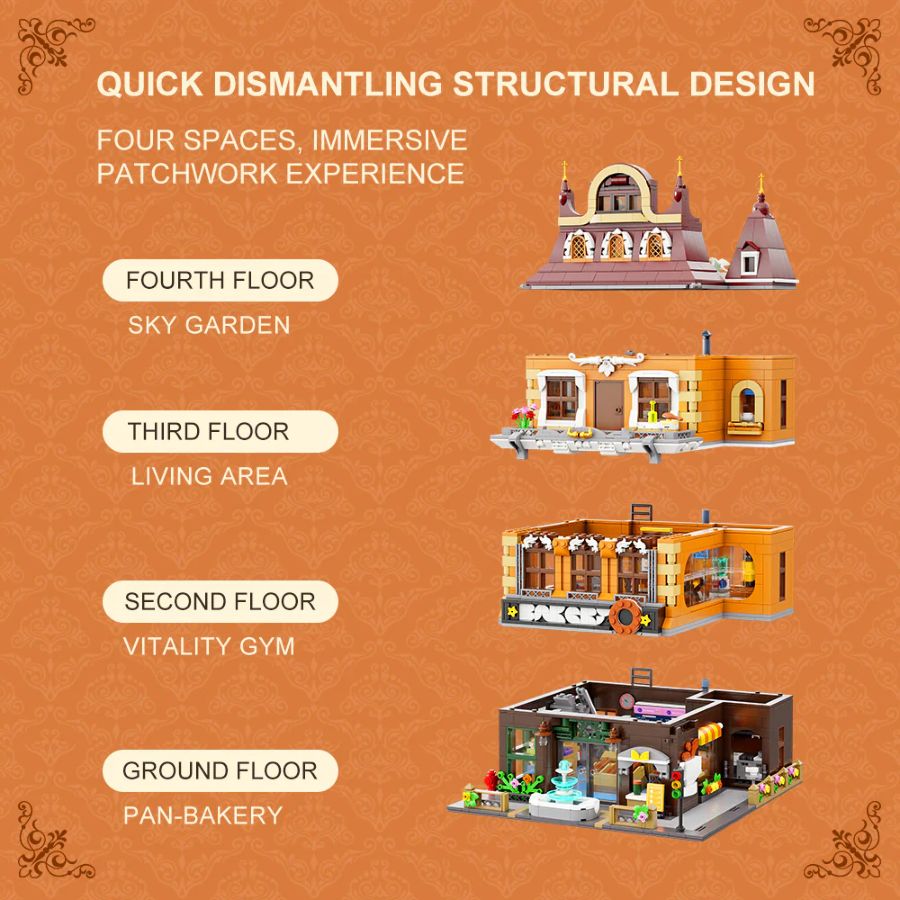 Joyside Series - Bakery Construction Set (2663 pc)