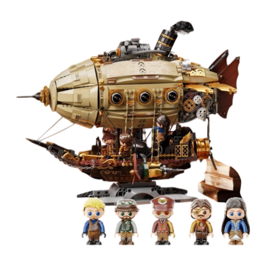 Retro Series - Steampunk Zeppelin Airship (1949 Pc)