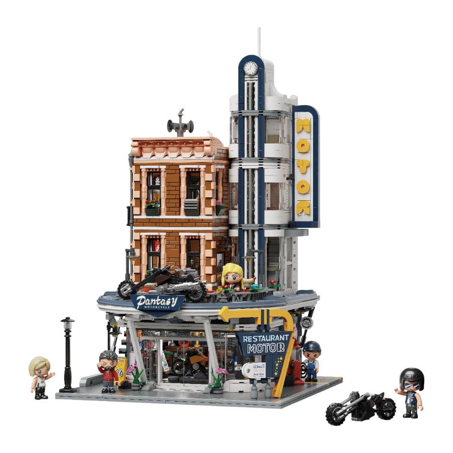 Retro Series - Motorcycle Restaurant (2989 Piece Kit)